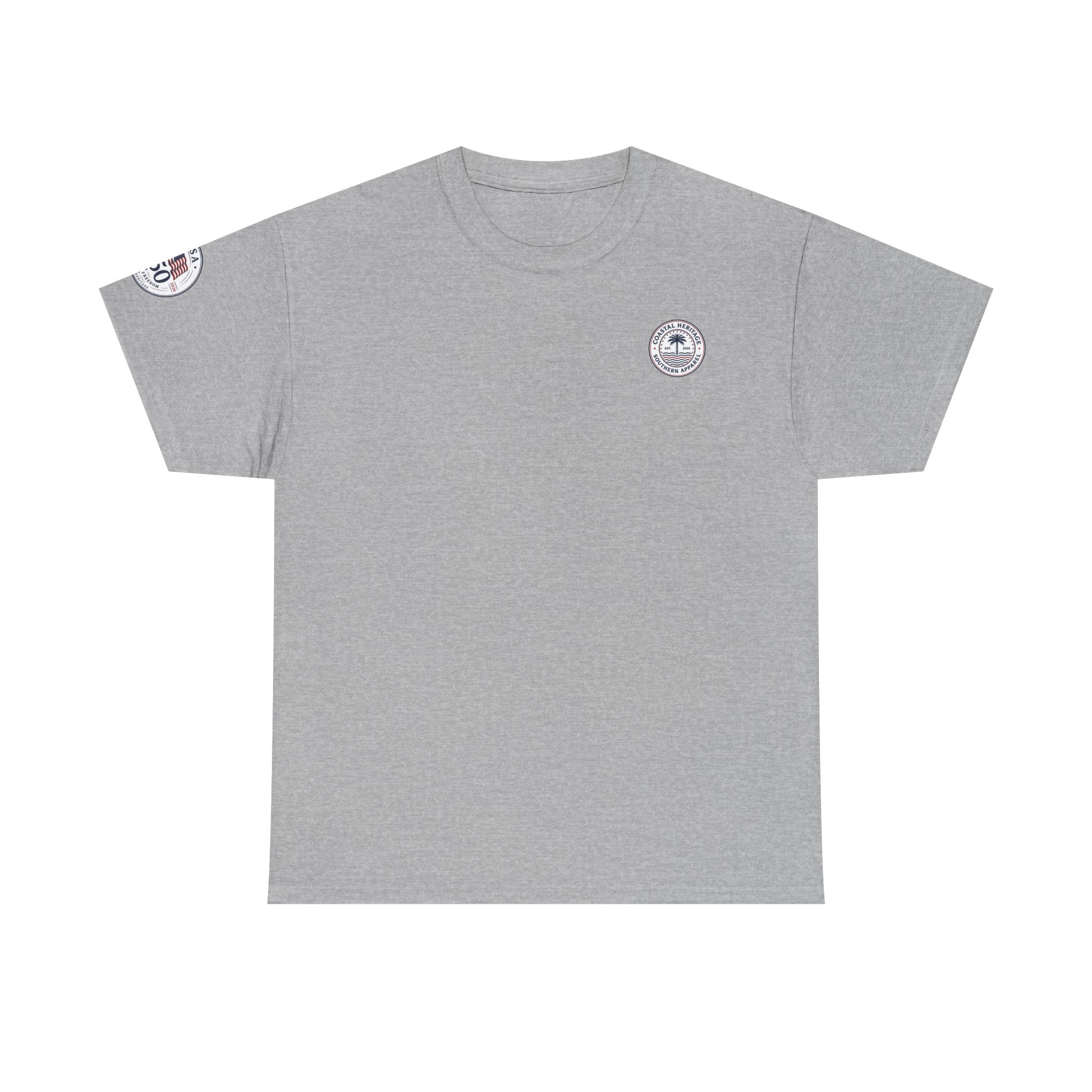 Born of Tides. Born Free. Fourth of July, 250th Anniversary Tee