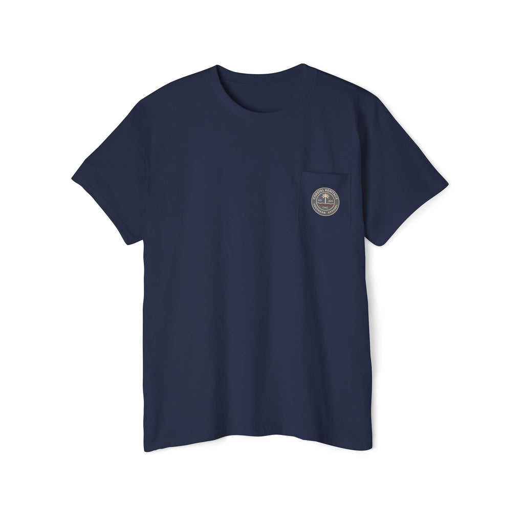 Red Drum Fishing T-Shirt | Coastal Heritage Tee | Born of Tides Drawn to Reds | Southern Coastal Lifestyle Shirt