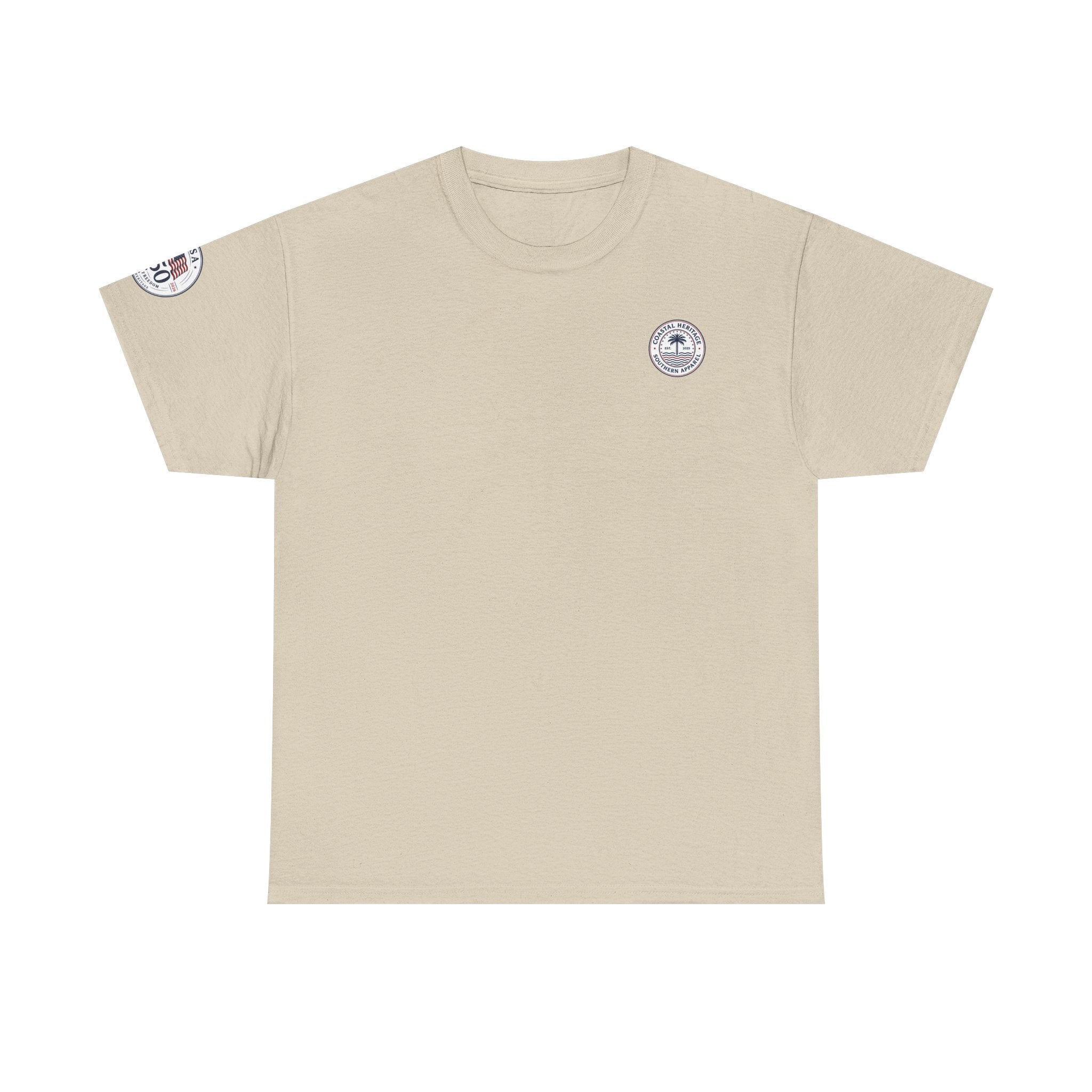 Born of Tides. Born Free. Fourth of July, 250th Anniversary Tee