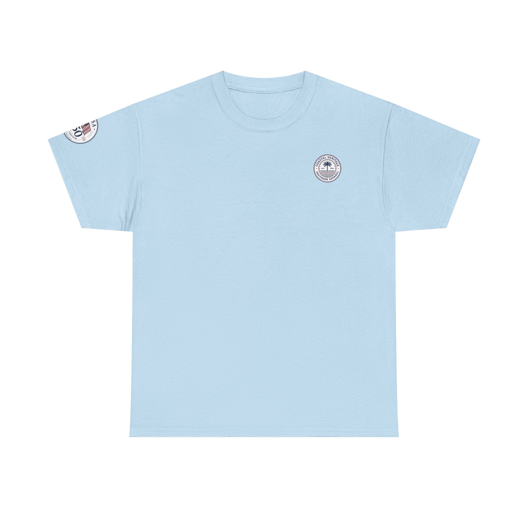 Born of Tides. Born Free. Fourth of July, 250th Anniversary Tee