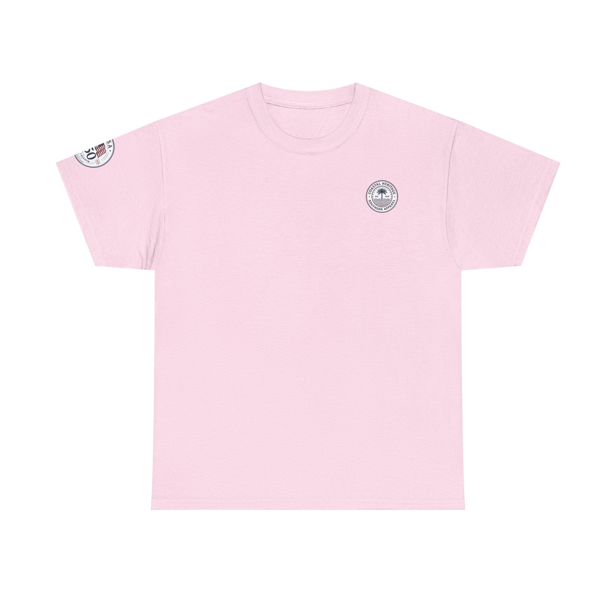 Born of Tides. Born Free. Fourth of July, 250th Anniversary Tee