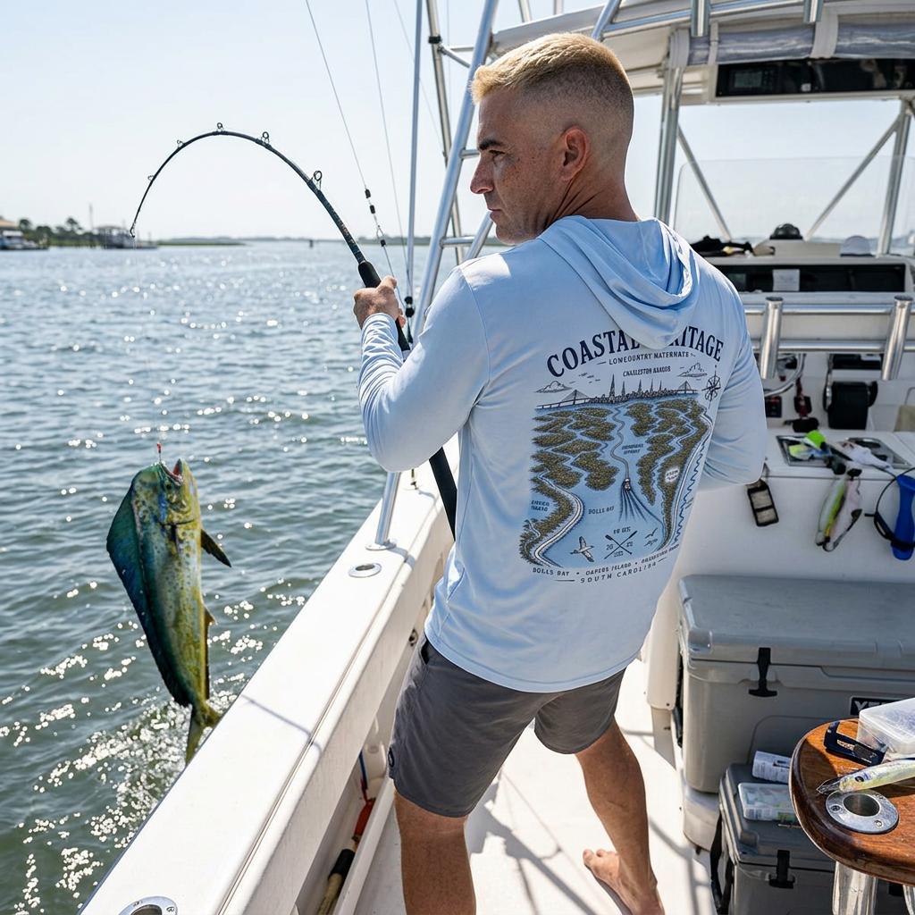 Lowcountry Waterways lightweight Fishing Hoodie