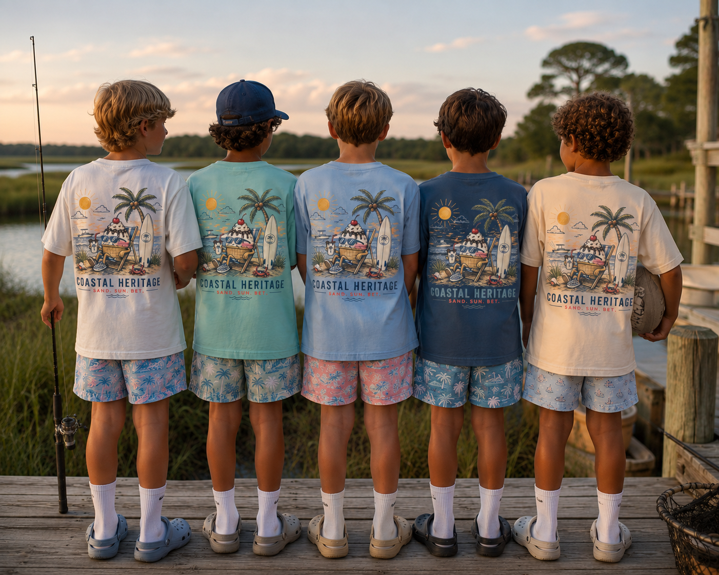 Kids' Scoops & Saltwater Tee | Coastal Heritage Youth T-Shirt