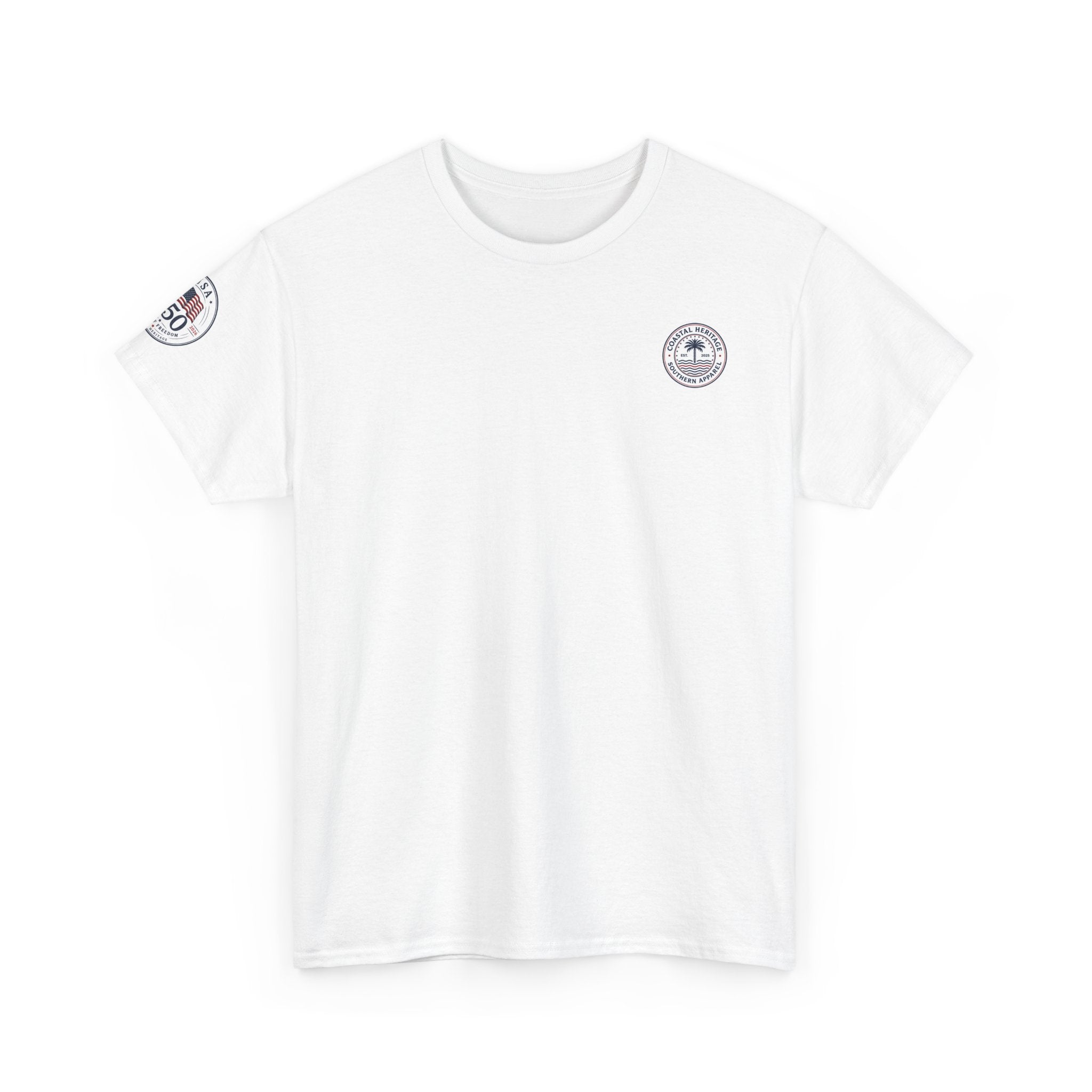 Born of Tides. Born Free. Fourth of July, 250th Anniversary Tee