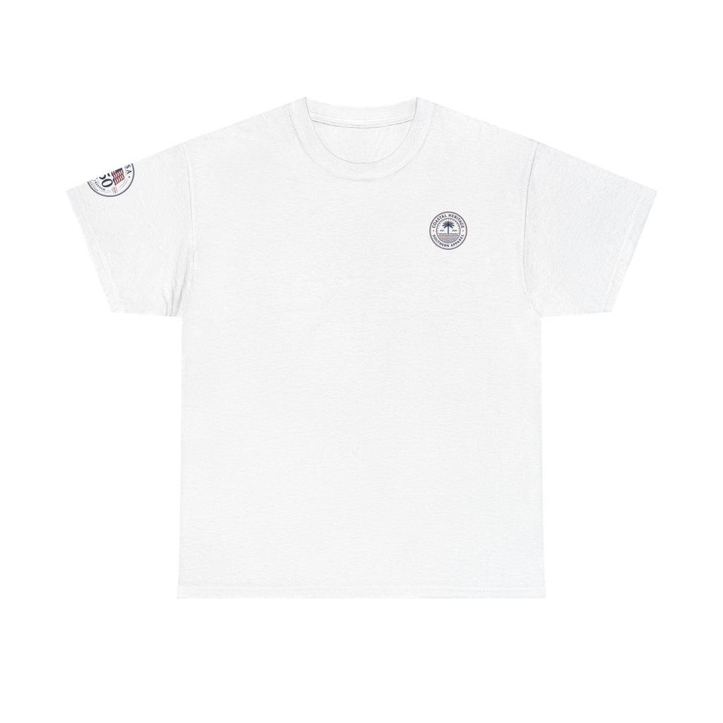 Born of Tides. Born Free. Fourth of July, 250th Anniversary Tee